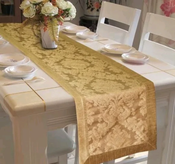 ELITE jacquard Design Polyster Table Runner - Polyster, Jacquard, Pack of1